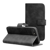 Pokrowiec etui z klapk na magnes Tender Book czarne do APPLE iPhone SE 2020