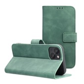 Pokrowiec etui z klapk na magnes Tender Book zielone do APPLE iPhone 13