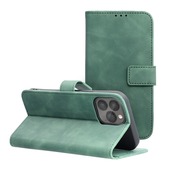 Pokrowiec etui z klapk na magnes Tender Book zielone do APPLE iPhone 13 Pro Max