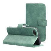 Pokrowiec etui z klapk na magnes Tender Book zielone do APPLE iPhone SE 2020
