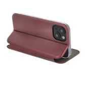 Pokrowiec etui z klapką Portfelowe Smart Diva burgundowe Honor 90 Lite / 5