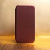 Pokrowiec etui z klapką Portfelowe Smart Diva burgundowe Honor 90 Lite / 9
