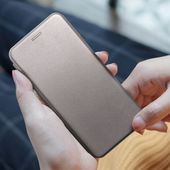 Pokrowiec etui z klapką Portfelowe Smart Diva szare Xiaomi Redmi Note 13 / 6