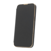 Pokrowiec etui z klapk Smart Gold Frame Mag czarne do APPLE iPhone 12