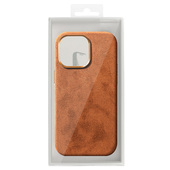 Pokrowiec etui zamszowe Alcane Magsafe Case brązowe APPLE iPhone 15 / 5