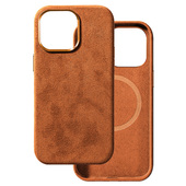 Pokrowiec etui zamszowe Alcane Magsafe Case brązowe APPLE iPhone 16 Pro Max