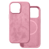 Pokrowiec etui zamszowe Alcane Magsafe Case jasnoróżowe APPLE iPhone 15