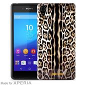 Pokrowiec etui JUST CAVALLI Leopard Cover br�zowe do SONY Xperia Z4