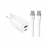 Ładowarka sieciowa Forever GaN 45W PD QC z kablem 1m USB-C biała do HUAWEI P9 Lite