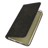 etui brokatowe etui brokatowe z klapk� czarne do HUAWEI Y5p