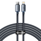 Kabel USB Baseus Typ-C na Lightning 20W Crystal Shine Series 2m czarny do APPLE iPhone 14 Pro