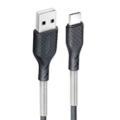 Kabel USB Forcell Carbon Typ-C QC3.0 3A CB-02B 1m czarny do Xiaomi Redmi Note 13 Pro+