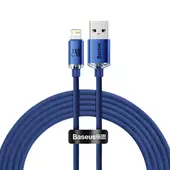 Kabel USB BASEUS Lightning 2,4A Crystal Shine 1,2m niebieski do APPLE iPhone 14 Pro