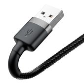 Kabel USB Baseus Cafule 3m 2A Lightning czarno-szary APPLE iPad 7 10.2 / 4