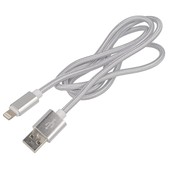 Kabel USB sznurkowy srebrny 1m Lightning do APPLE iPad 10.2 cala 2019