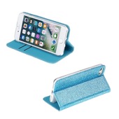 Pokrowiec etui brokatowe z klapką niebieskie SAMSUNG Galaxy A12 2021 / 2