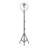 Statyw wysignik selfie tripod 1,6m z lamp piercieniow 26cm czarny do HUAWEI P30 Pro New Edition