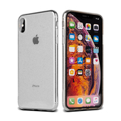 Pokrowiec etui silikonowe Crystal Glitter Case srebrne do APPLE iPhone SE 2020
