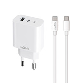 �adowarka sieciowa Szybka 30W z kablem USB-C i USB-A Maxlife do SAMSUNG Galaxy S25 FE
