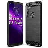 etui pancerne Etui Tech-protect Tpu Carbon Czarne do MOTOROLA Moto G8 Power