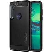 etui pancerne etui Spigen Rugged Armor czarne do MOTOROLA Moto G8 Plus