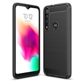 etui pancerne etui pancerne Karbon Case czarne do MOTOROLA One Macro