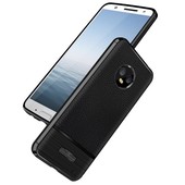 etui na ty� etui imitacja sk�ry Rugged Lux czarne do MOTOROLA Moto G6