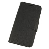 Pokrowiec etui z klapk na magnes Fancy Case czarne do MOTOROLA Moto E22i