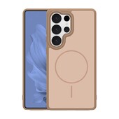 Pokrowiec Nak�adka Frame Thin Mag br�zowe do SAMSUNG Galaxy S25 Ultra