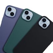 Pokrowiec Nakładka z matowego silikonu Back Case Matt czarne APPLE iPhone 15 Plus / 11