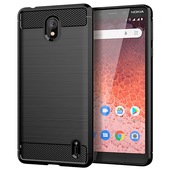 etui pancerne etui pancerne Karbon Case czarne do NOKIA 1 Plus