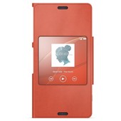 Pokrowiec oryginalne etui flip SCR26 czerwone do SONY Xperia Z3 Compact