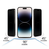 Szkło hartowane Privacy z filtrem prywatności APPLE iPhone 15 Pro / 2