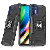 Pokrowiec etui pancerne Wozinsky Ring Armor czarne do SAMSUNG Galaxy A12 2021