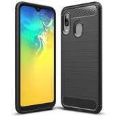 Pokrowiec etui pancerne Karbon Case czarne do SAMSUNG Galaxy A10e