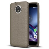 Pokrowiec etui imitacja skry Lux Case Skin szare do MOTOROLA Moto G5S