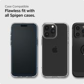 Szkło hartowane Spigen Alm Glass Fc 2-pack czarne APPLE iPhone 15 Pro Max / 10