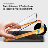 Szkło hartowane Spigen Alm Glass Fc 2-pack czarne APPLE iPhone 15 Pro Max / 6