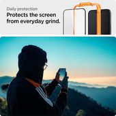Szkło hartowane Spigen Alm Glass Fc 2-pack czarne APPLE iPhone 15 Pro Max / 9