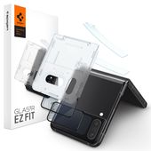 Szko hartowane Spigen Glass FC Ez Fit + Hinge Film 2-pack czarne do SAMSUNG Galaxy Z Flip 4