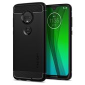 Pokrowiec etui Spigen Rugged Armor czarne do MOTOROLA Moto G7