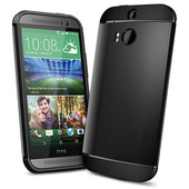 Pokrowiec etui SPIGEN Slim Armor czarny do HTC One M8