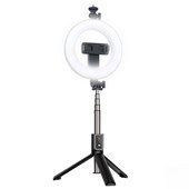 Statyw wysignik selfie tripod z lamp piercieniow P40D-2 czarny do SONY Xperia M