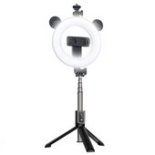 Statyw wysignik selfie tripod z lamp piercieniow P40D-4 czarny do OnePlus 2