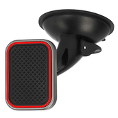 Uchwyt samochodowy magnetyczny 2w1 TXR czarno-czerwony do NOKIA Lumia 735