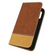 Pokrowiec etui z kieszonk na karty Suede Book brzowe do Xiaomi Mi 10T Pro