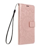 Pokrowiec etui portfelowe Mezzo z wytłoczeniem Mandala złoty-róż do Xiaomi Redmi 9C