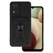 Pokrowiec etui pancerne Slide Camera Armor Case czarne do Xiaomi Redmi Note 10 Pro