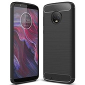 Pokrowiec etui pancerne Karbon Case czarne do MOTOROLA Moto Z3 Play