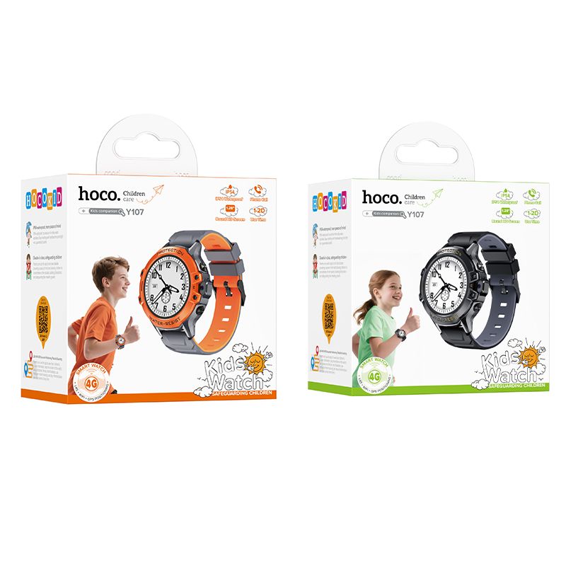 SmartWatch SmartBand dla dzieci Hoco Y107 4G GPS z funkcj� rozmowy czarny SAMSUNG Galaxy M53 5G / 6